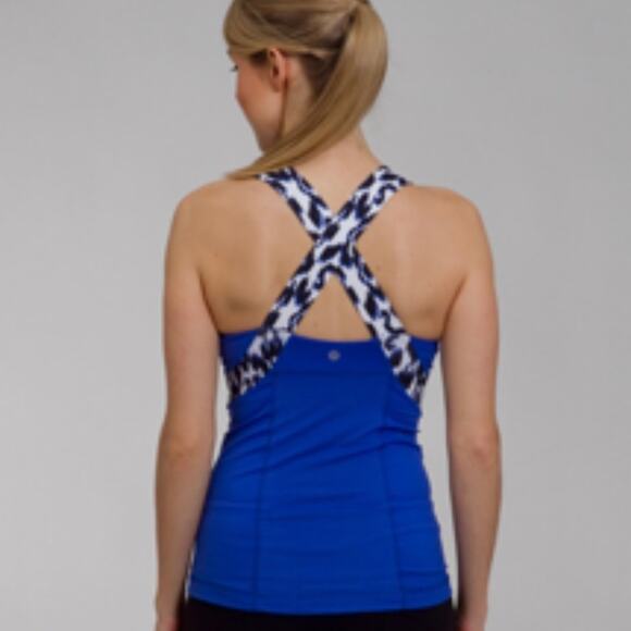LULULEMON Push Ur Limits Tank Sprinkler Blue Ikat 4 - Picture 2 of 8